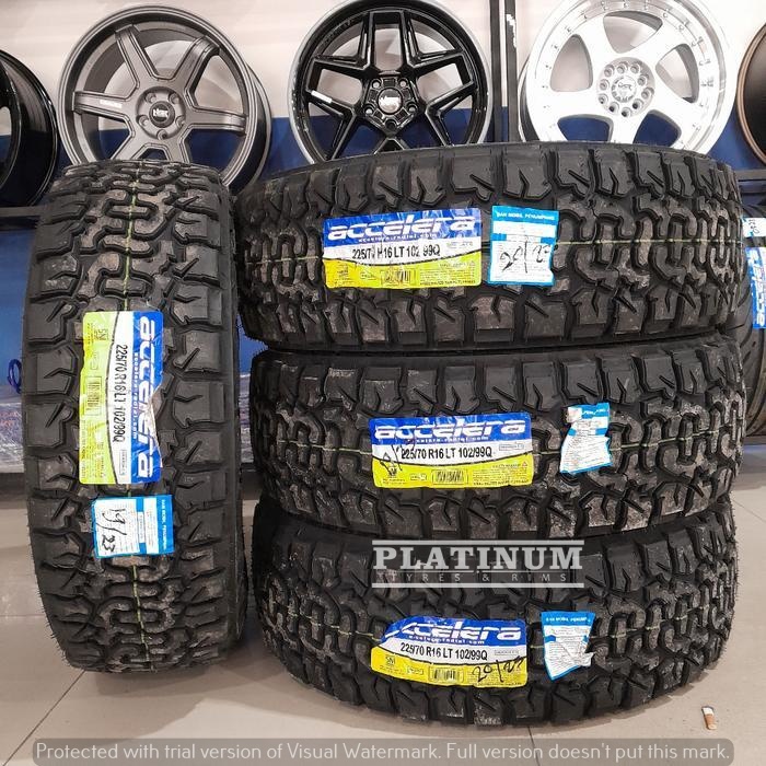 Ban mobil offroad R16 ukuran 225 70 R16 merk accelera c/t ban mobil triton prado fortuner pajero dll