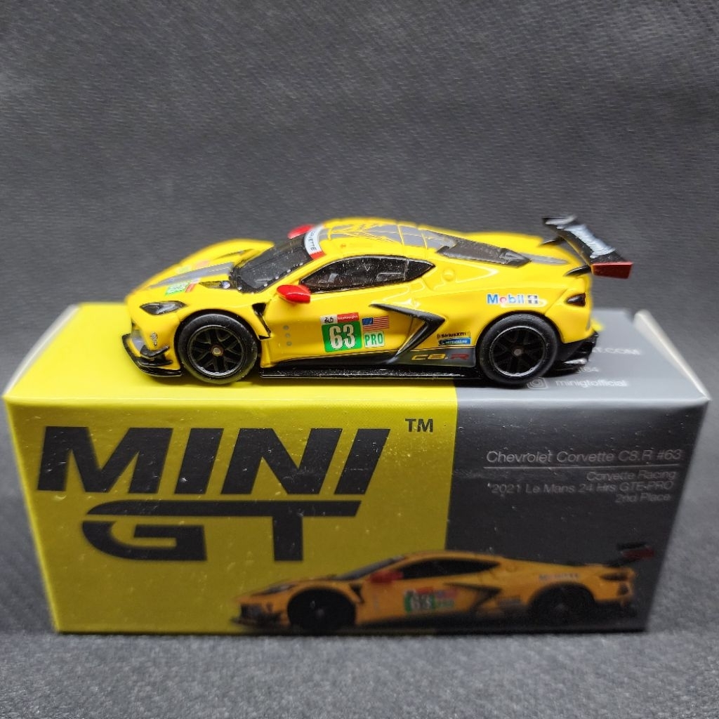 Mini GT 383 Chevrolet Corvette C8.R #63 (Yellow)