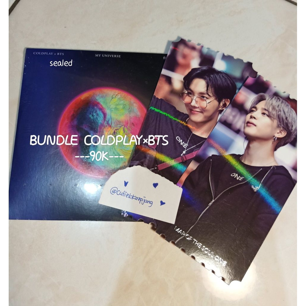 WTS BTS INA CD COLDPLAY×BTS (SEALED) + HOLTIC MOTS ONE JHOPE JIMIN