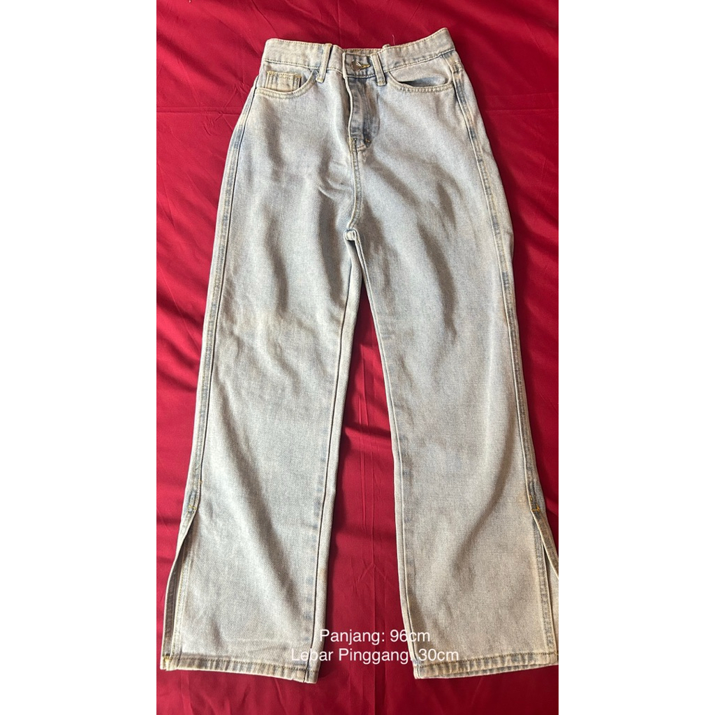 Preloved Celana Panjang Jeans Cargo Parasut