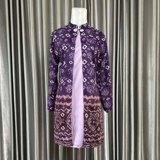 Tunik Outer Cantik Jumputan/ Atasan Kerja Wanita