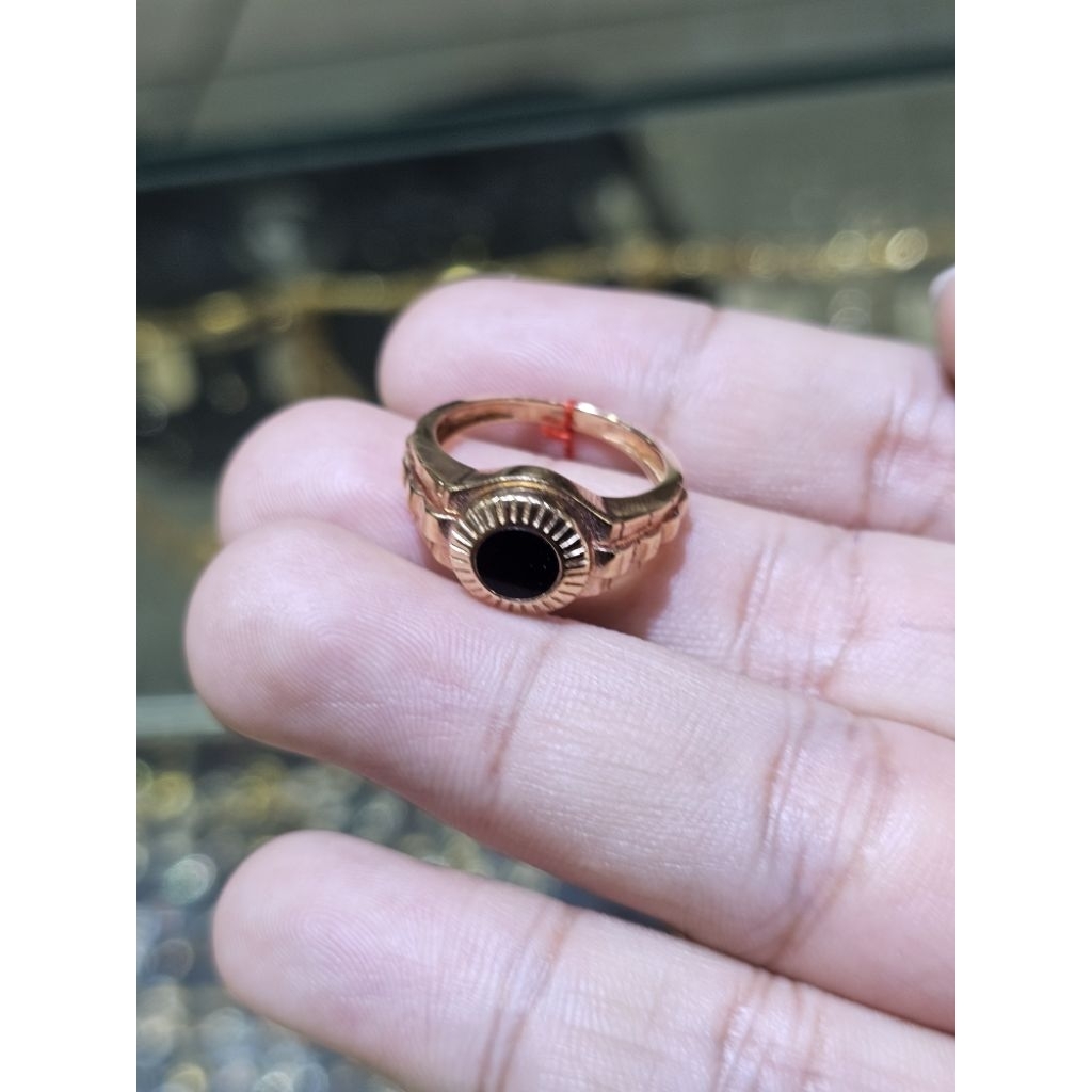 cincin bundar hitam liat roxe 750