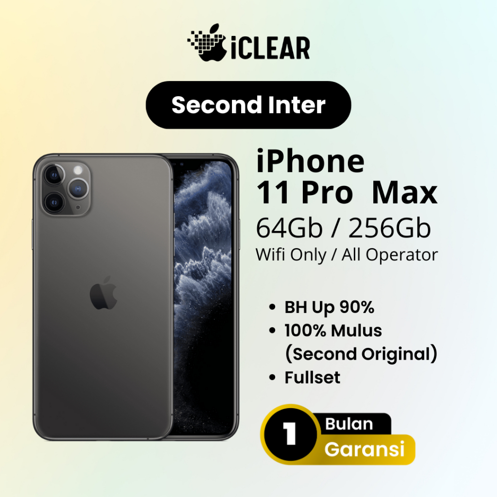iPhone 11 PRO MAX Inter 64Gb 256Gb Second Fullset Mulus Bergaransi