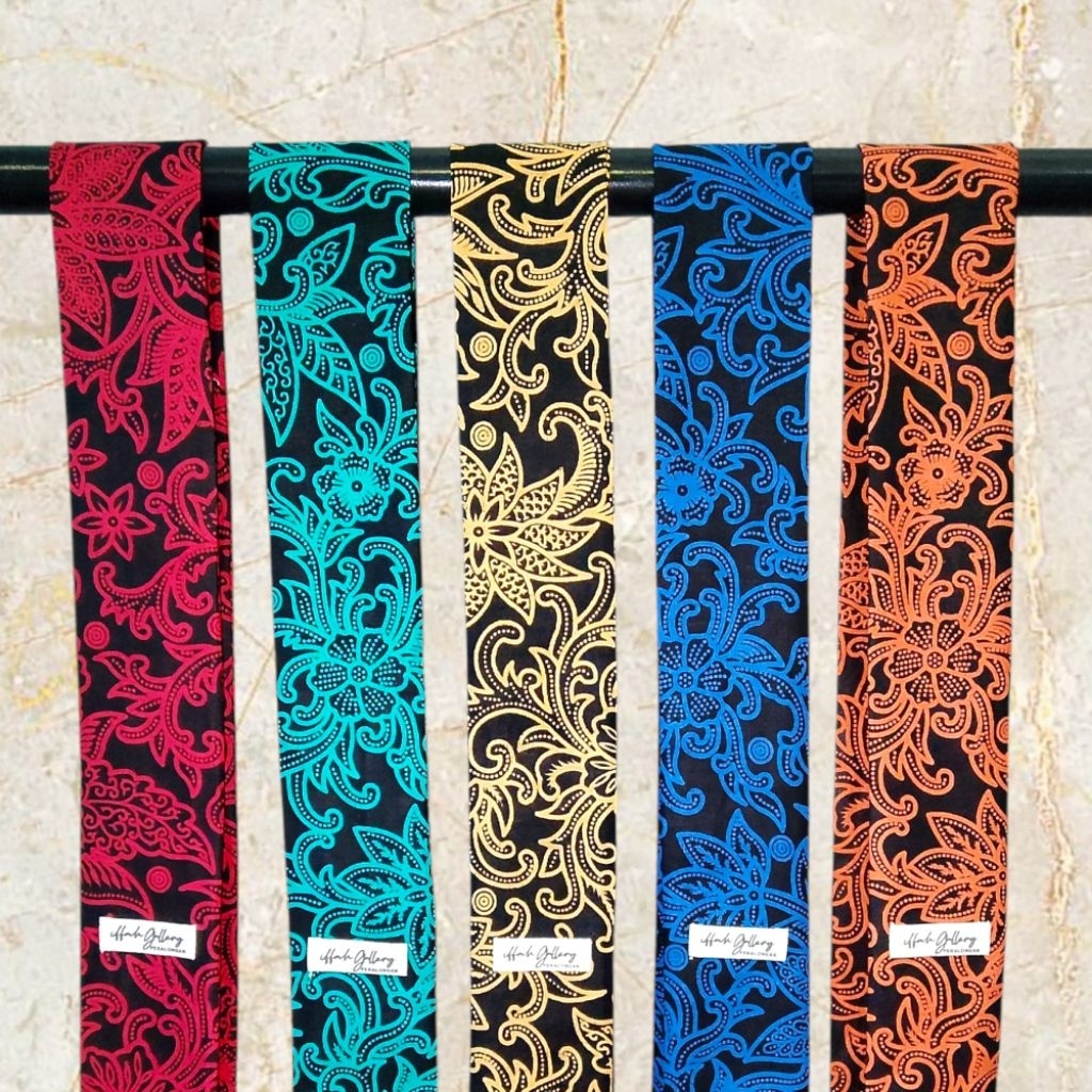 syal batik [ LA FLEUR ] syal scarf batik katun premium pria wanita