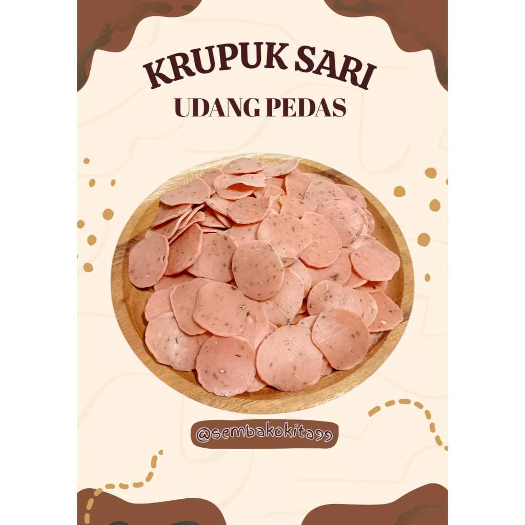 

Kerupuk Mentah Kerupuk Sari Udang Pedas RENYAH 250g, 500g, 1Kg