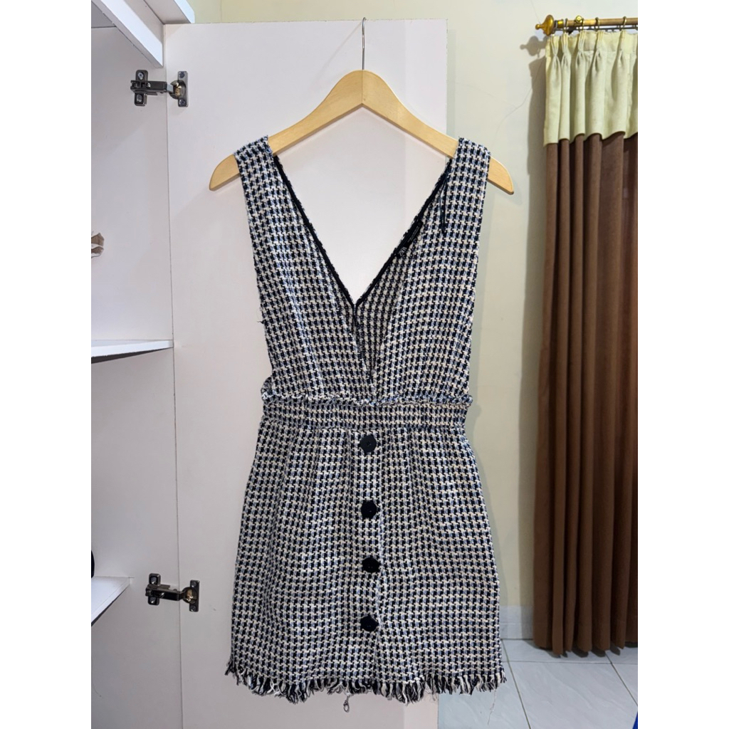 preloved dress tweed zara