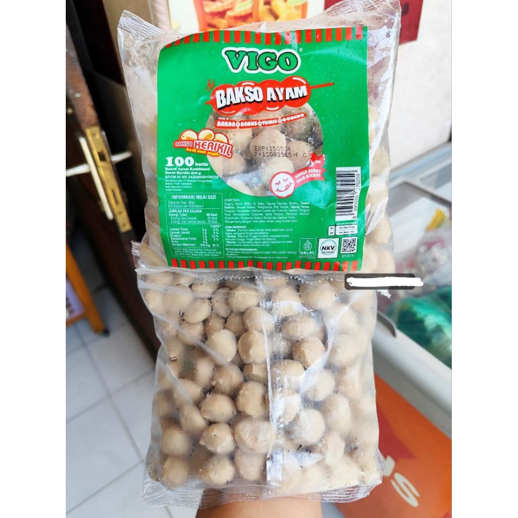 

Bakso Ayam Kerikil Vigo Isi 100