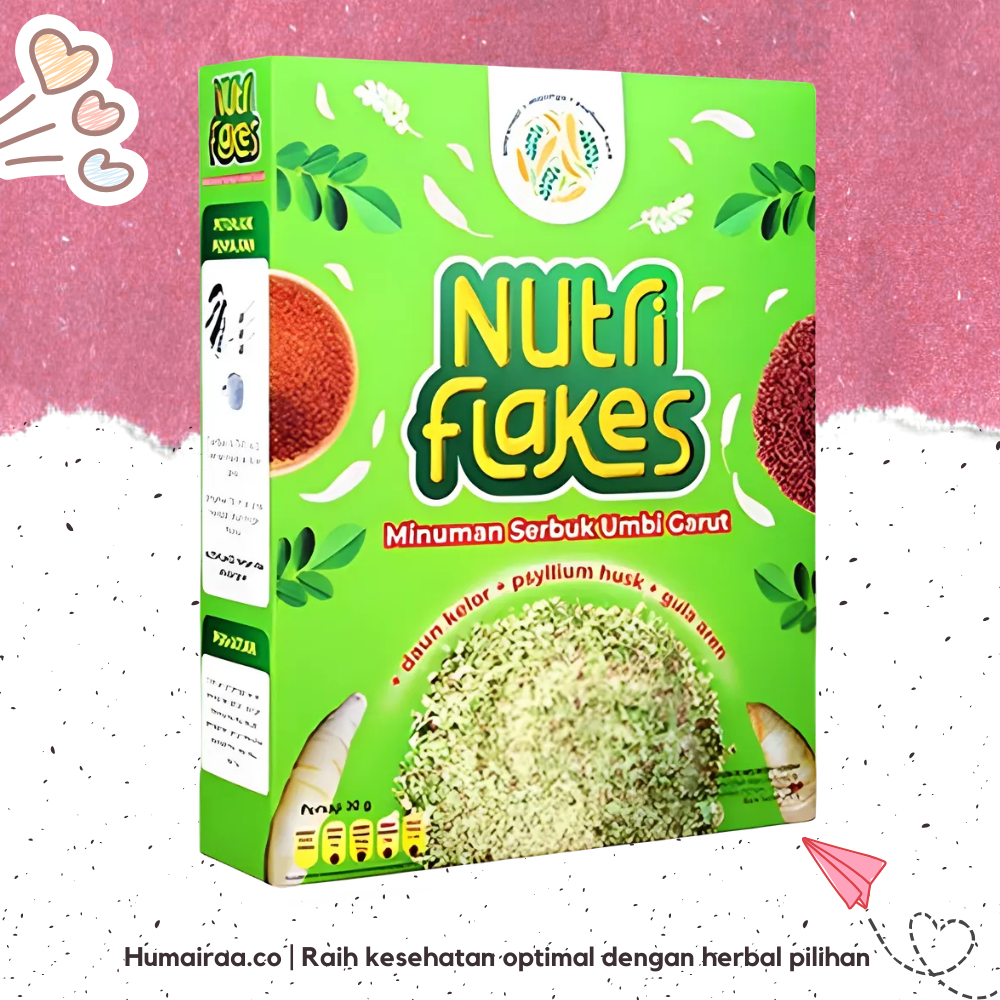 

Nutriflakes 280 gr 100% ORIGINAL TANPA RAGU OBAT HERBAL BPOM HALAL MUI DINKES PIRT