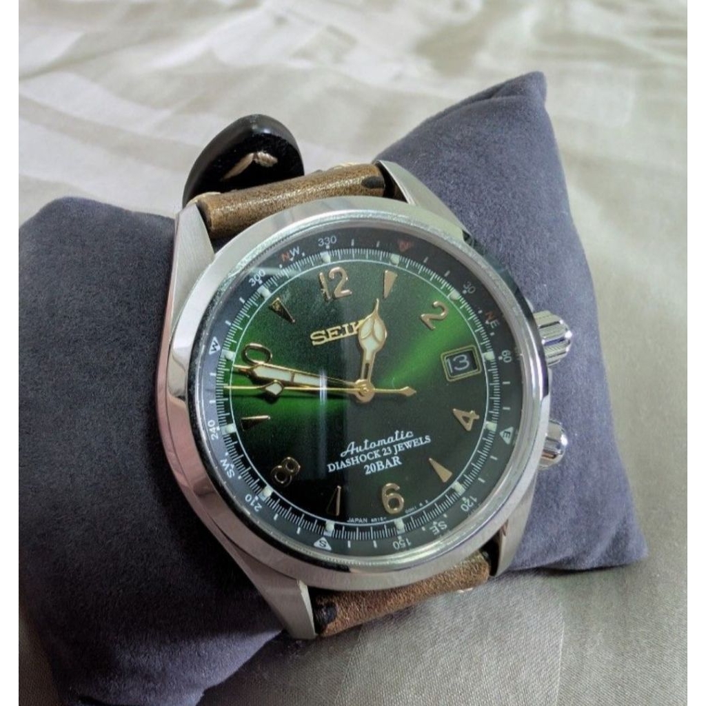Rare Seiko Alpinist SARB017 Green Dial Discontinued Item