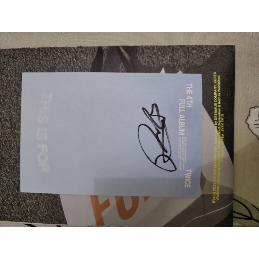 TWICE THIS IS FOR ALBUM US VERSION ( Dahyun Signed Postcard)