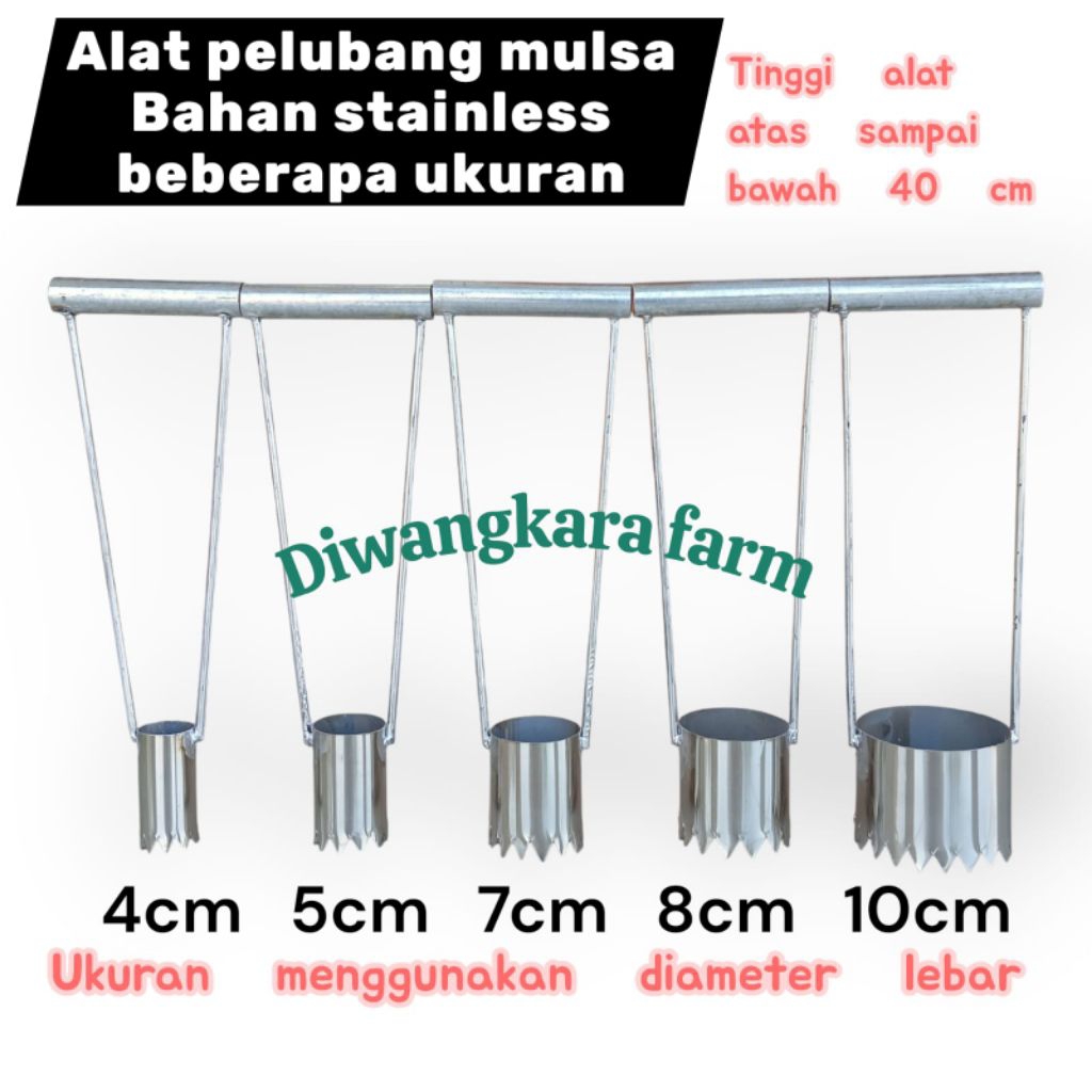 Alat pelubang plastik mulsa / alat plong plastik mulsa / pembolong mulsa berbagai ukuran
