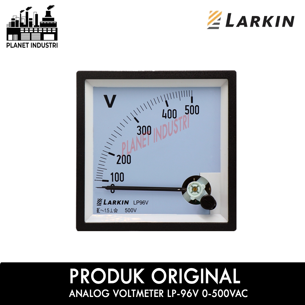 Larkin LP-96V 0-500V Analog Voltmeter 96 x 96