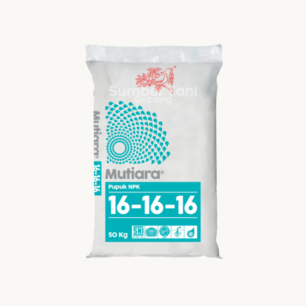 Pupuk NPK Mutiara 16-16-16 Kemasan 50kg