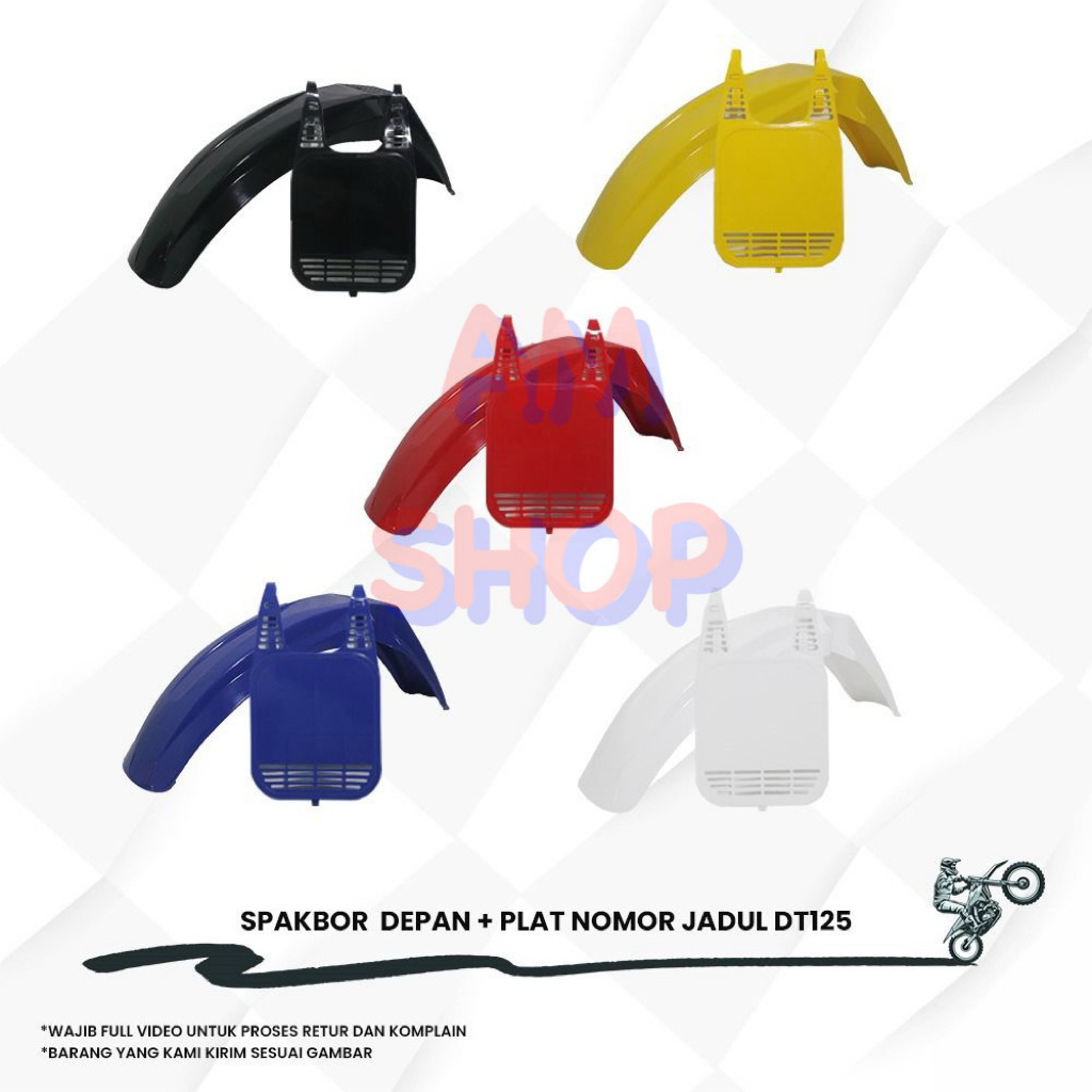 BODY SET TRAIL VINTAGE JADUL DT 125 SPAKBOR DEPAN PAPAN NOMER DT 125 SLEBOR PAPAN TS DT KX KTM KE KS