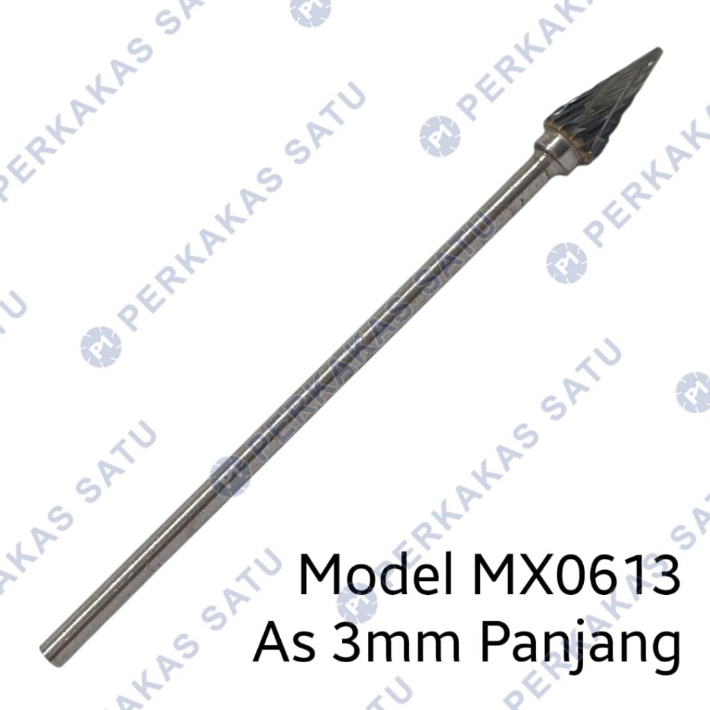 MATA BOR CUN TUNER MODEL M 6MM TANGKAI 3MM PANJANG DELTA ROTARY BURRS TUNGSTEN CARBIDE