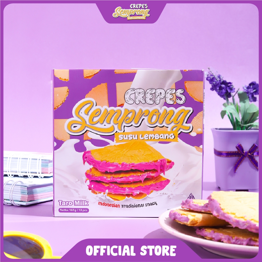 Semprong Susu Lembang - Taro Susu Kue Semprong Cemilan Oleh-Oleh Bandung