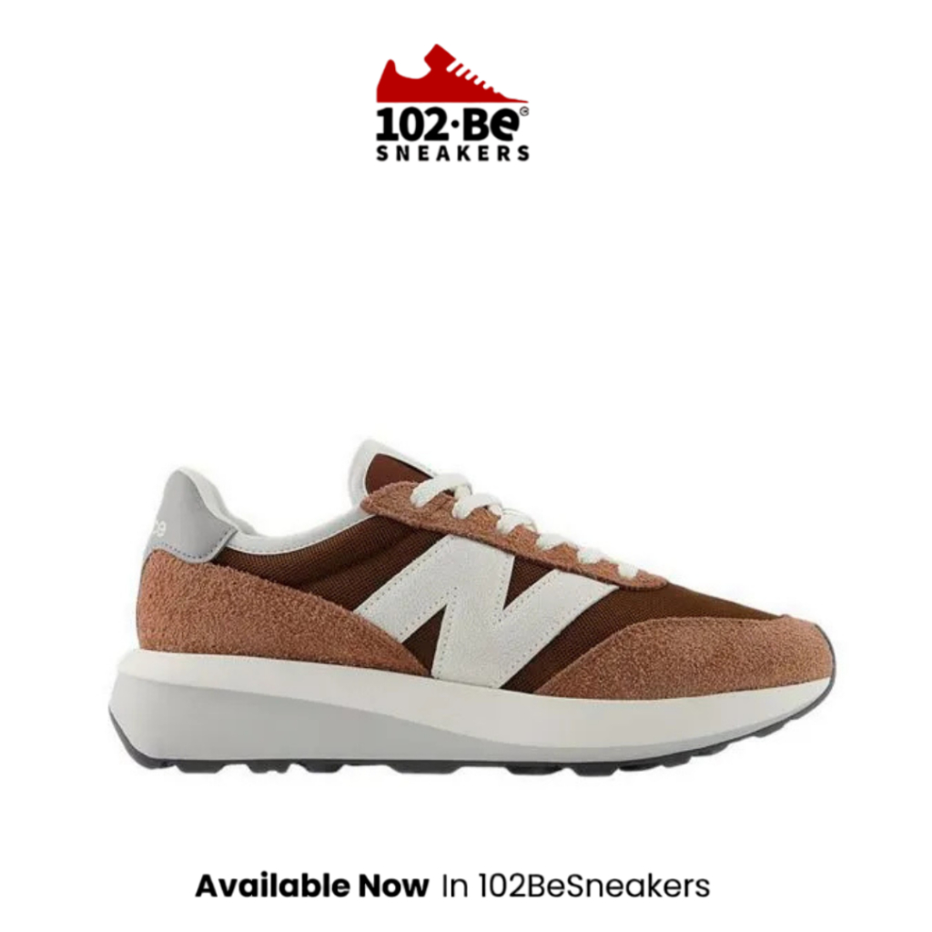 Sepatu NB 370 Unisex Sneakers Shoes - Brown Original