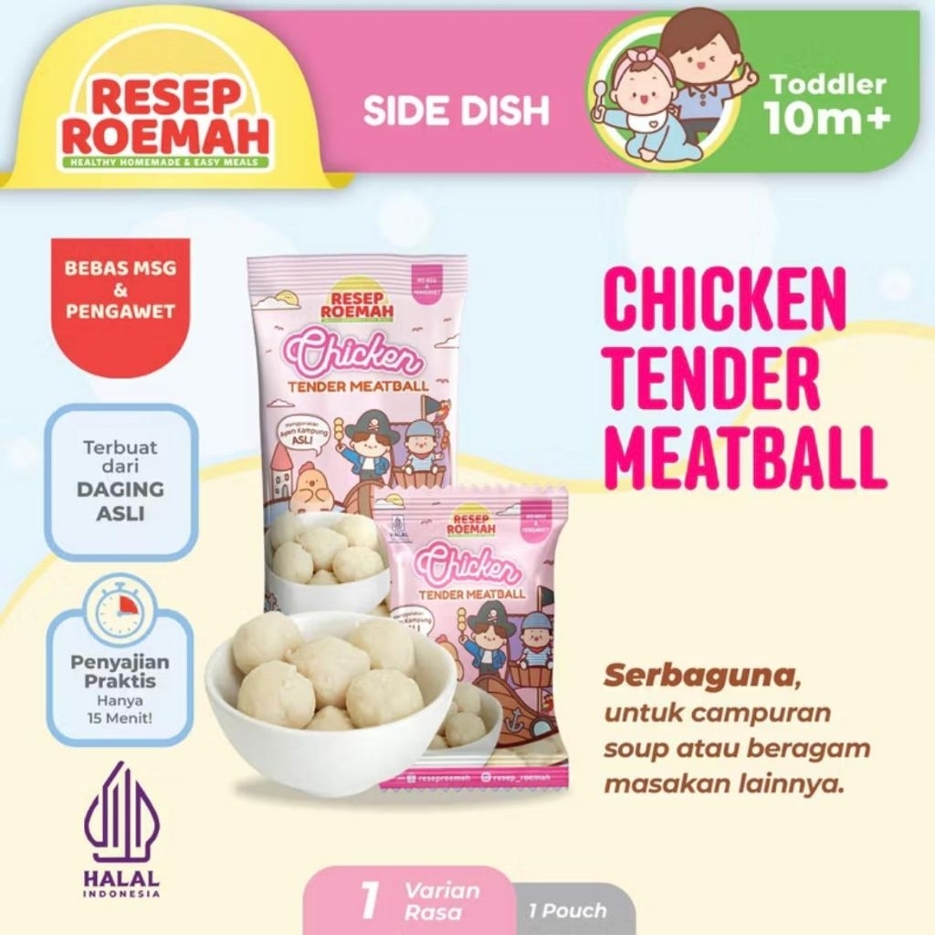 

Resep Roemah Chicken Tender Meatball / Bakso Ayam / Toodler Healthy Food / No MSG