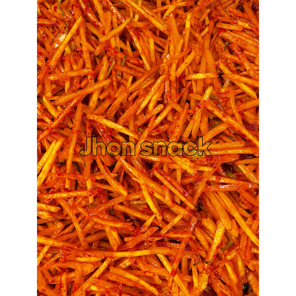 

Keripik singkong stick bumbu rujak pedas manis 1kg