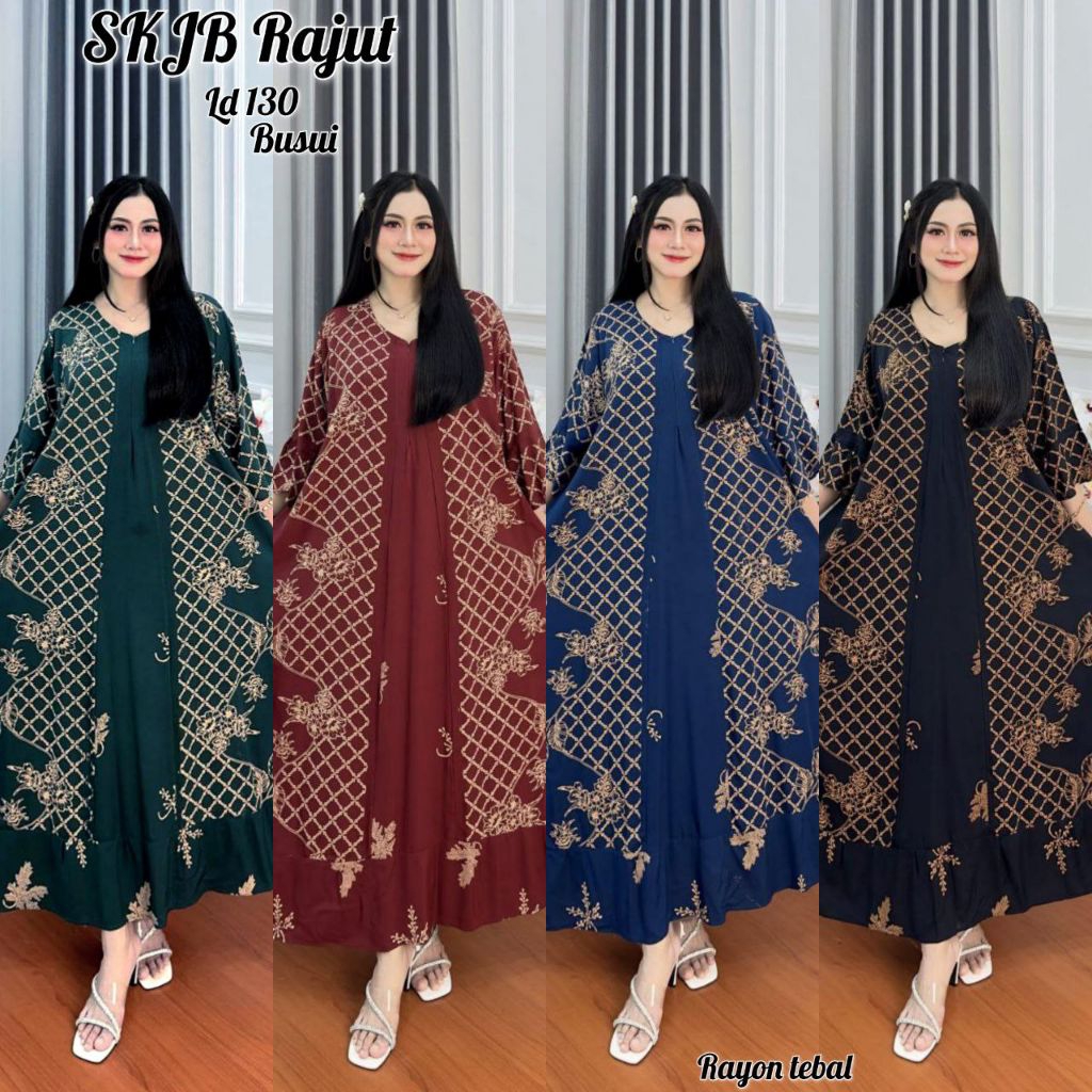 Sekdres Jumbo Rajut daster jumbo daster hamil baju menyusui viral batik pekalongan