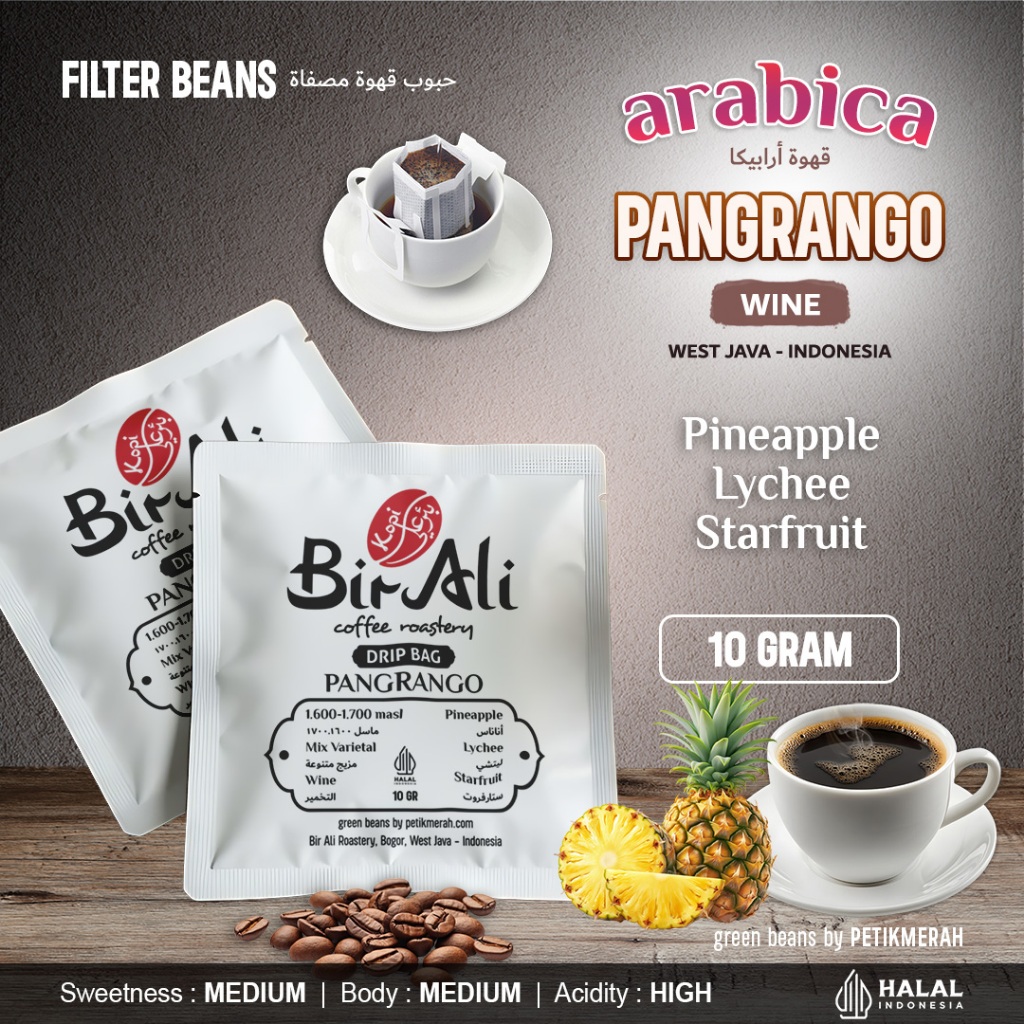 

PANGRANGO WINE Drip Bag Kopi Bubuk Saring Arabika Arabica Petik Merah Coffee Filter Sachet Instan