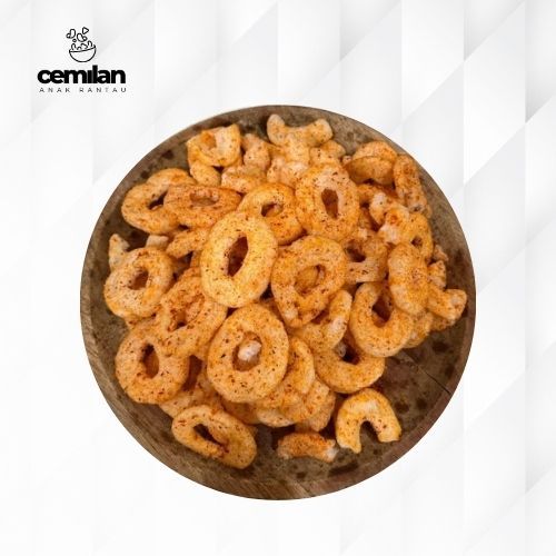 

Kerupuk Koin Super Pedas Renyah Gurih Kriuk Krupuk Kripik Stick Ring Camilan Anak Rantau
