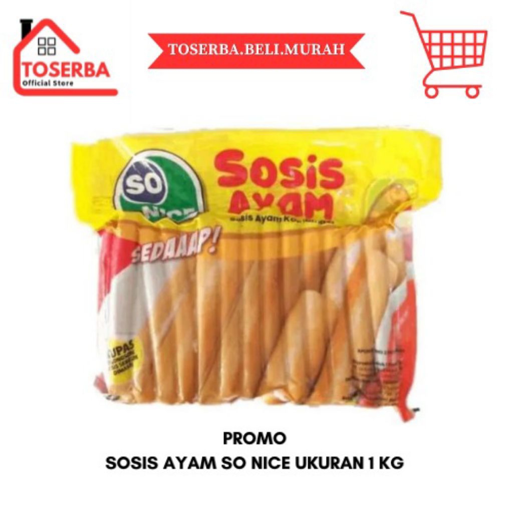 

[Ready Stock] Promo Sosis Ayam So Nice Ukuran 1 Kg