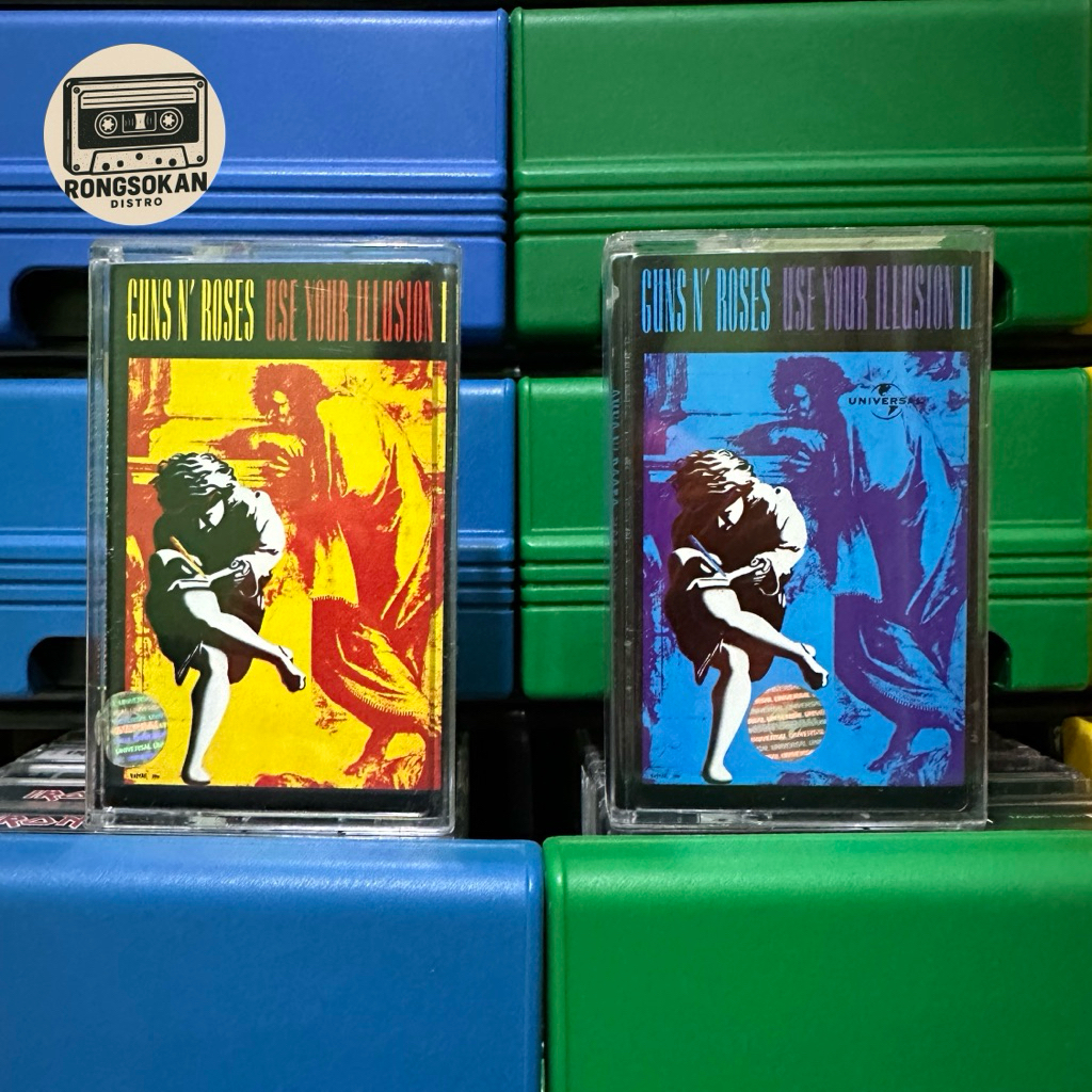 Kaset Pita GUNS N' ROSES USE YOUR ILLUSION I & II DOUBLE CASSETTE (UMI)