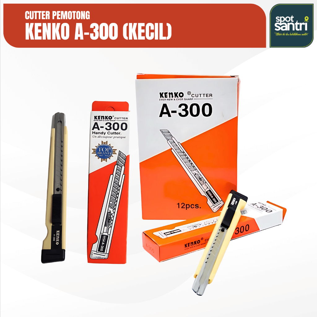 

Cutter KENKO A-300 (Kecil) | Alat Pemotong - [PCS]