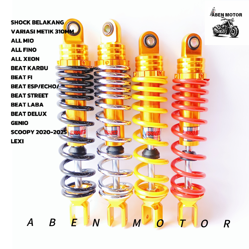 SHOCK BELAKANG VARIASI 310 METIK MIO,BEAT,VARIO,SCOOPY,GENIO,FINO