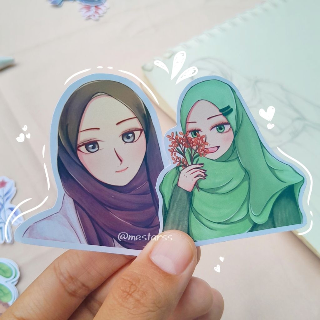 

STIKER HIJABI AESTHETIC DIE CUT JOURNAL DECOR DIY PLANNER - STIKER MUSLIMAH~MESTARSS