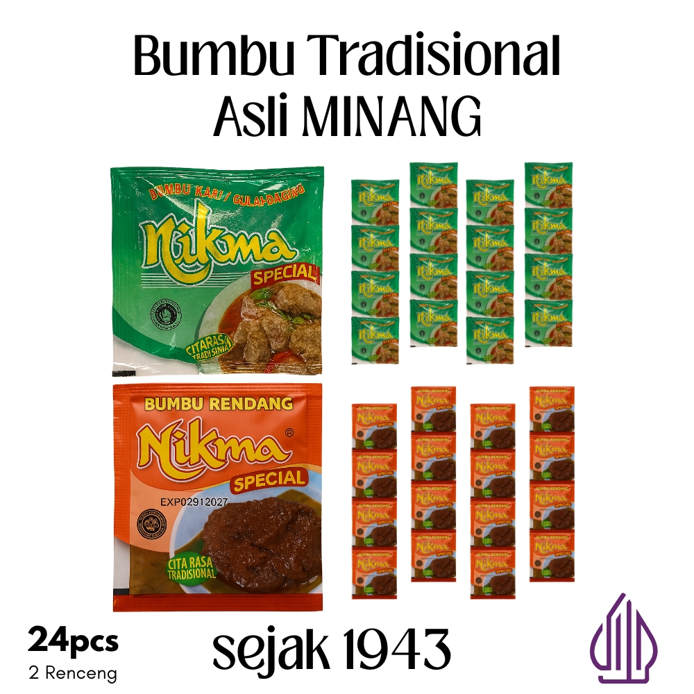 

24 Pcs Bumbu Instan Rendang Gulai Padang Halal Original Minang Cocok Idul Adha Puasa