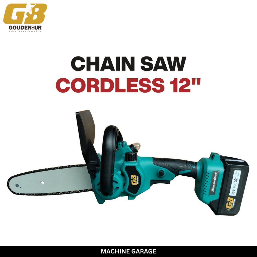 Gergaji Chainsaw Cordless MLS0036BL Mesin Gergaji Kayu Pohon Tanpa Kabel Baterai Elektrik Ringan Anti Kickback