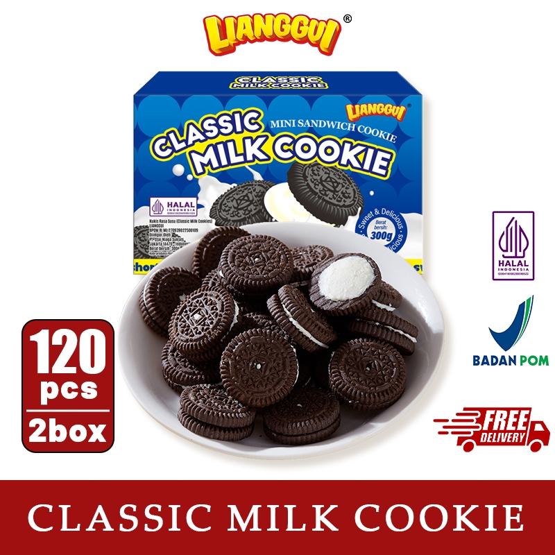 

Lianggui - biscuit Susu 120pcs Coklat Halal, Cemilan Enak Anak Sekolah ,Snack Ringan & Cookies Rumah