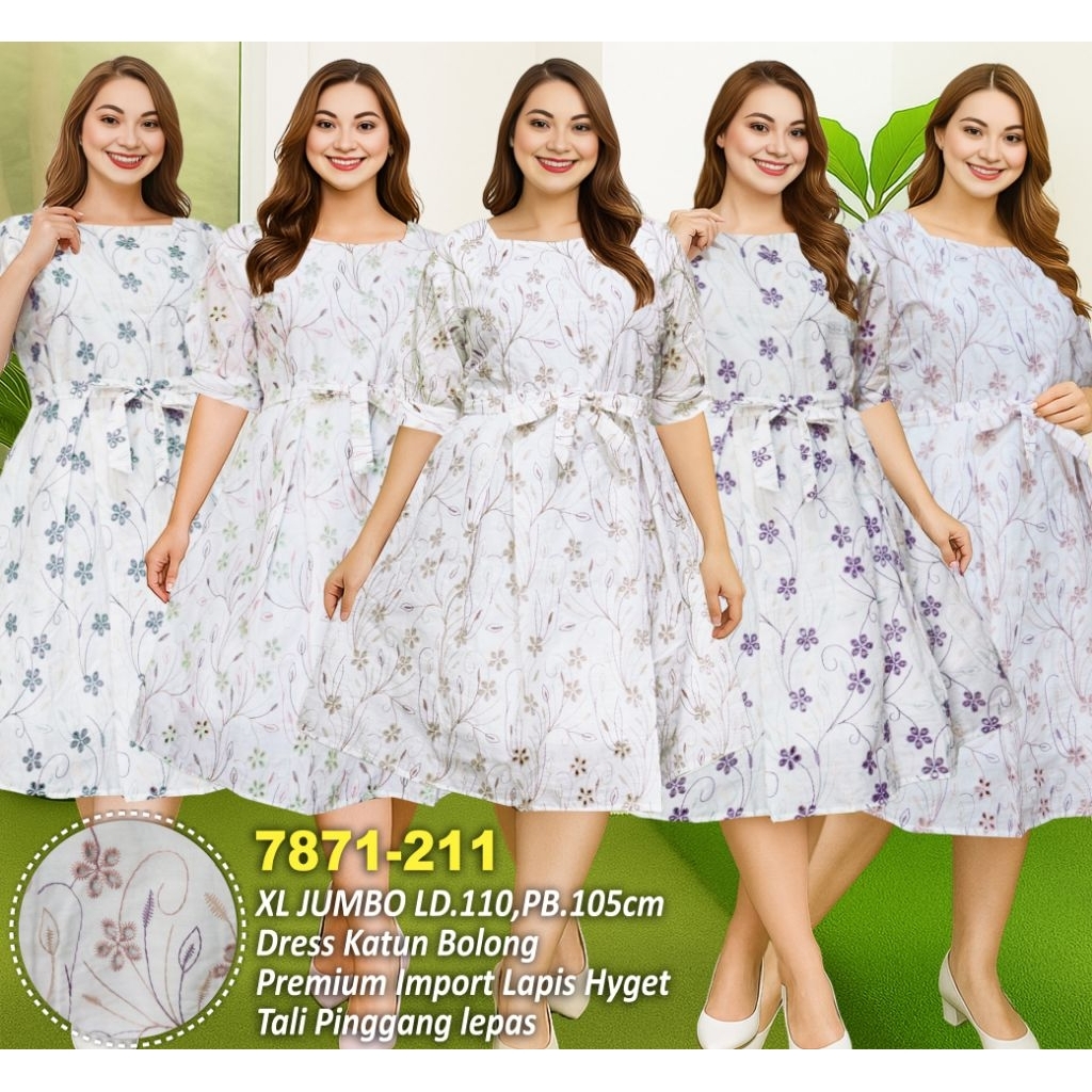 dress katun bolong premium import