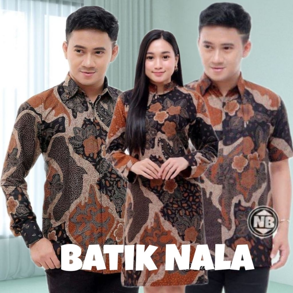 MOTIF PULAU  BAJU BATIK COUPLE PASANGAN SIZE M L XL XXL