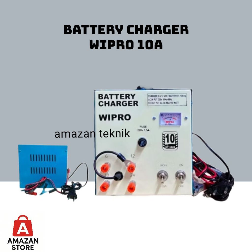 Battery Charger Wipro WP 10 AHR / Charger Aki Wipro 10A