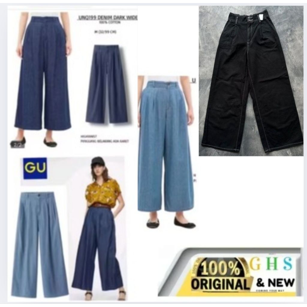 Celana  Kulot Denim Uniqlo by GU Original