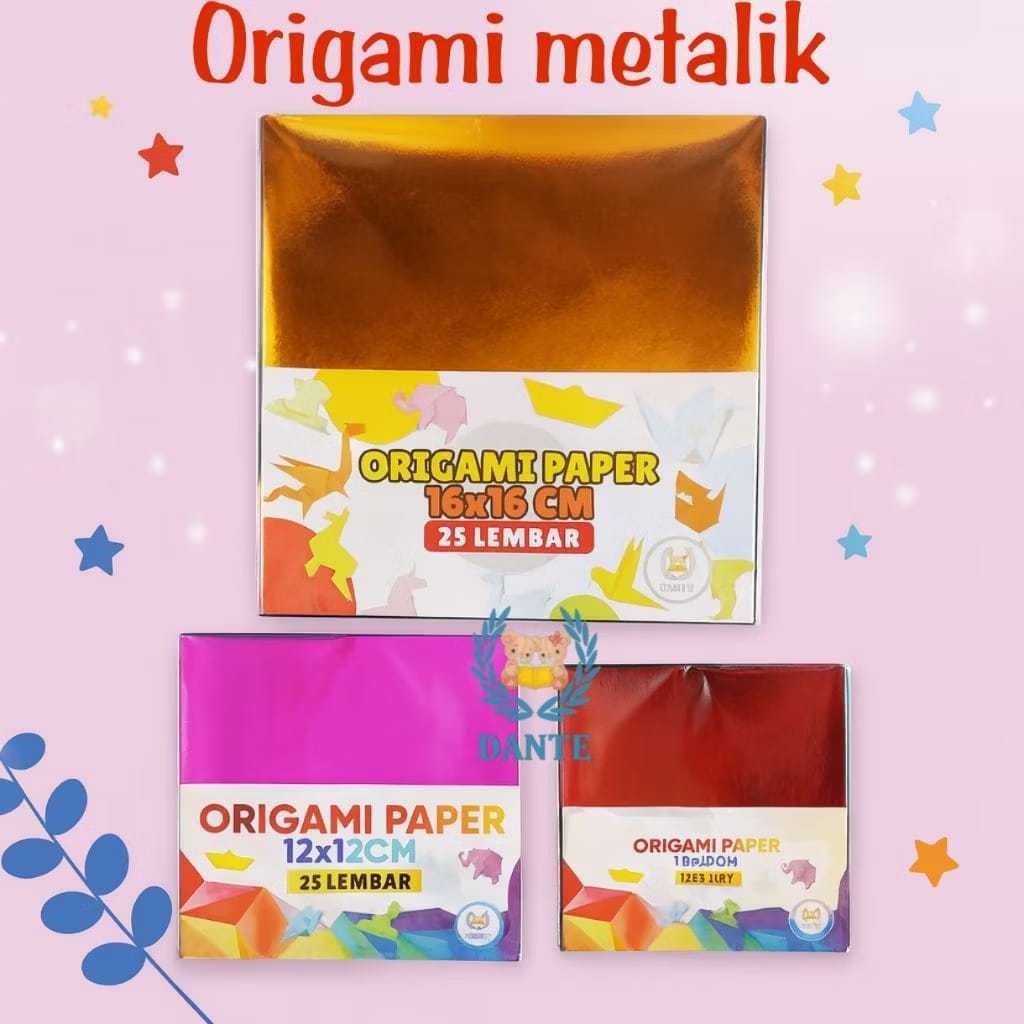 

Dante Express - Kertas Origami METALIK 1pak isi 25Lembar