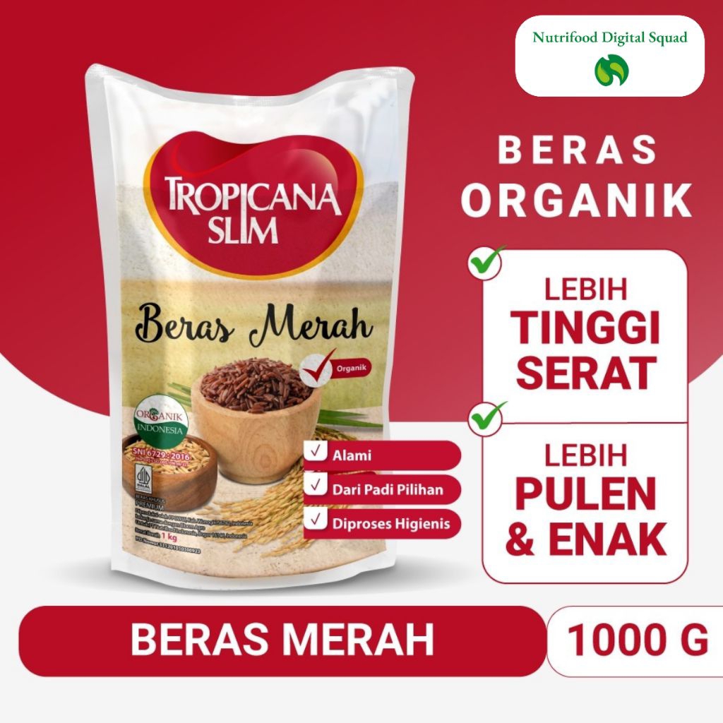 

TropicanaSlim BerasMerah Organik1000gr
