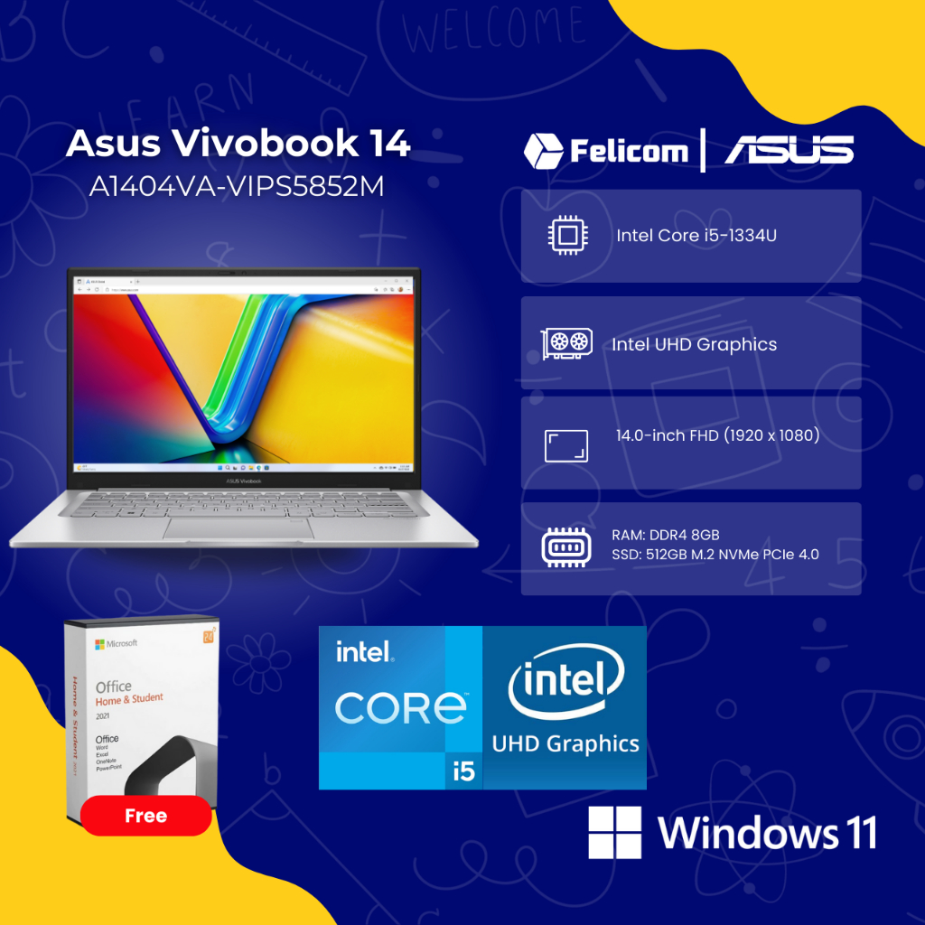 ASUS VIVOBOOK 14 i5 A1404VA-VIPS5852M