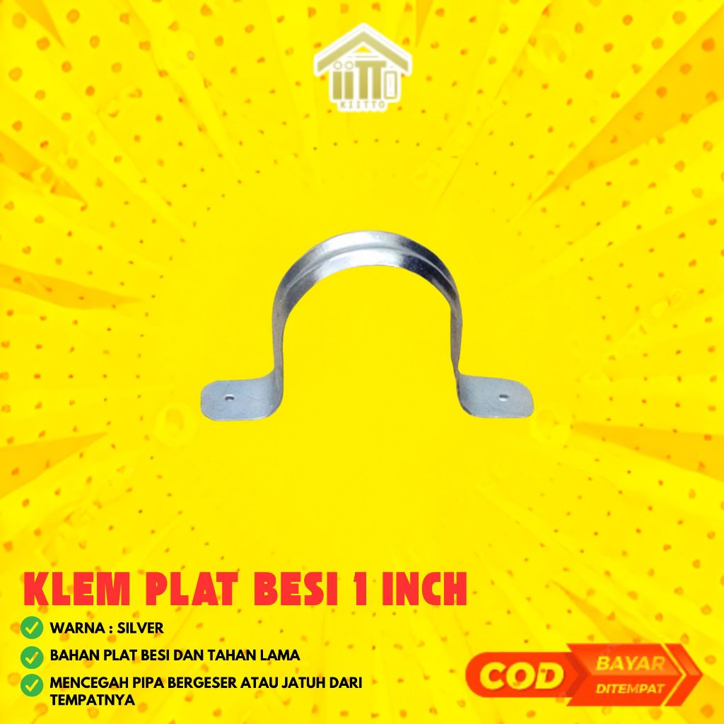 KLEM PIPA PLAT 1 INCH / KLEM BESI 1 INCH / KLEM SENG 1 INCH