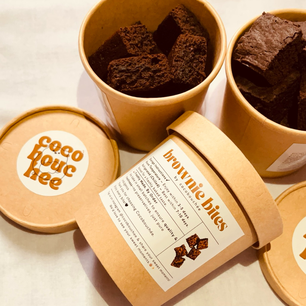 

Brownies Bites – Soft & Fudgy Ori / Almond / Lotus / Chocochips | Dessert Premium Lumer by Cocobouchee
