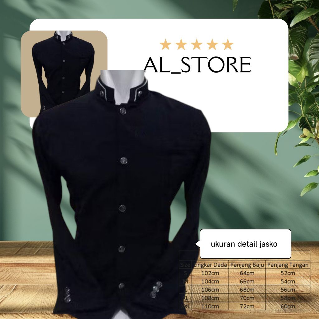 Baju Jasko polos dewasa /Jasko list hitam / jasko List putih