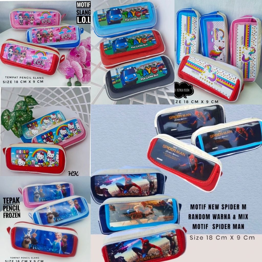 

(SALE) Grosir Tempat Pensil Cewek Cowok Karakter Souvenir Murah