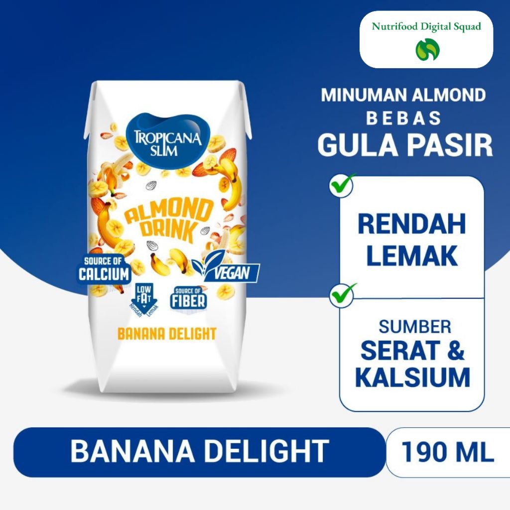 

TropicanaSlim Almond Deink 190ml (6pcs)