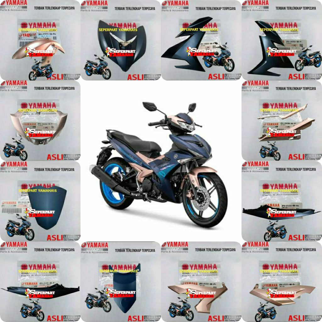 FULL SET BODY HALUS MX KING 150 V2 BIRU DOFF ORIGINAL YGP GENUINE PARTS