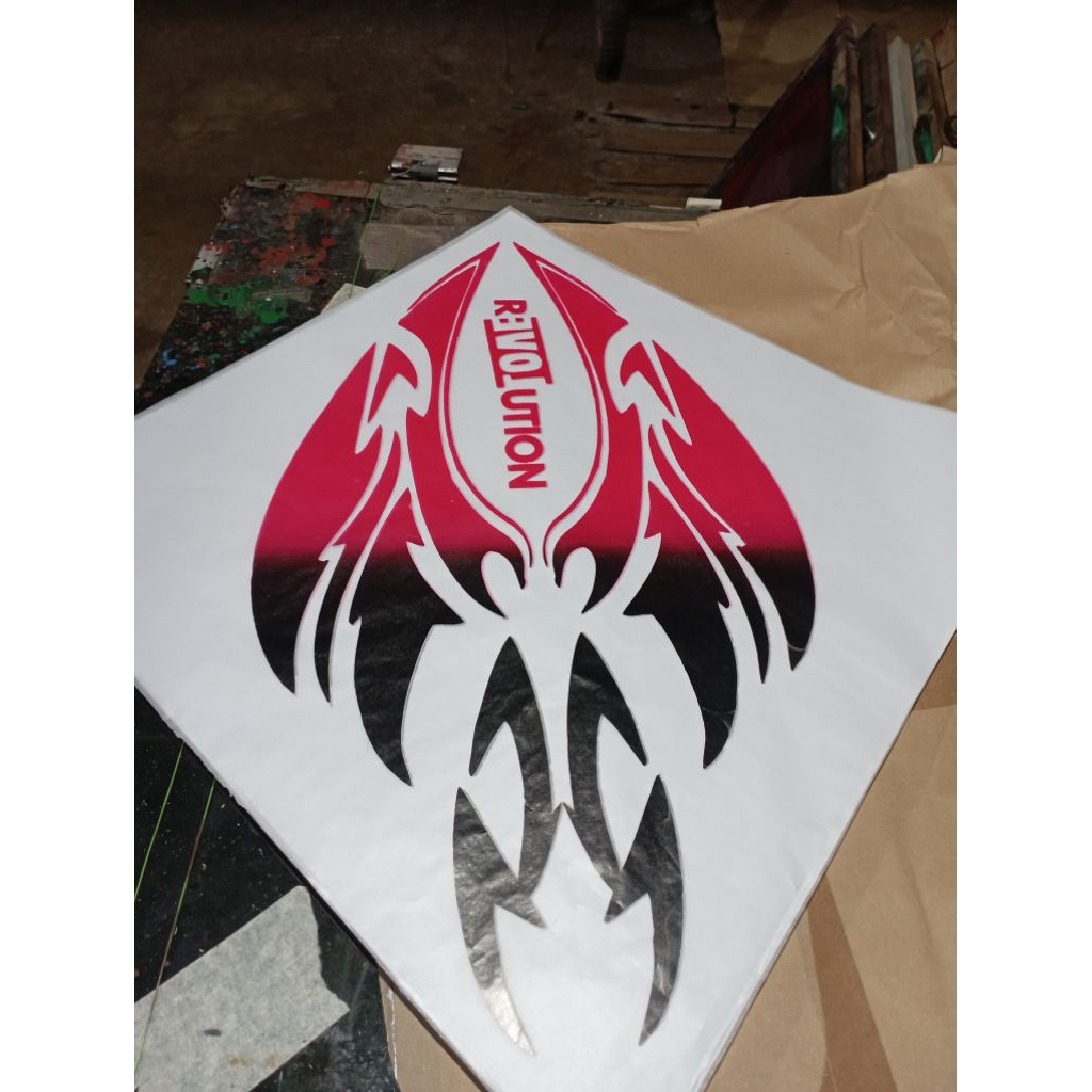 kertas minyak layangan sablon gradasi (100 pcs)