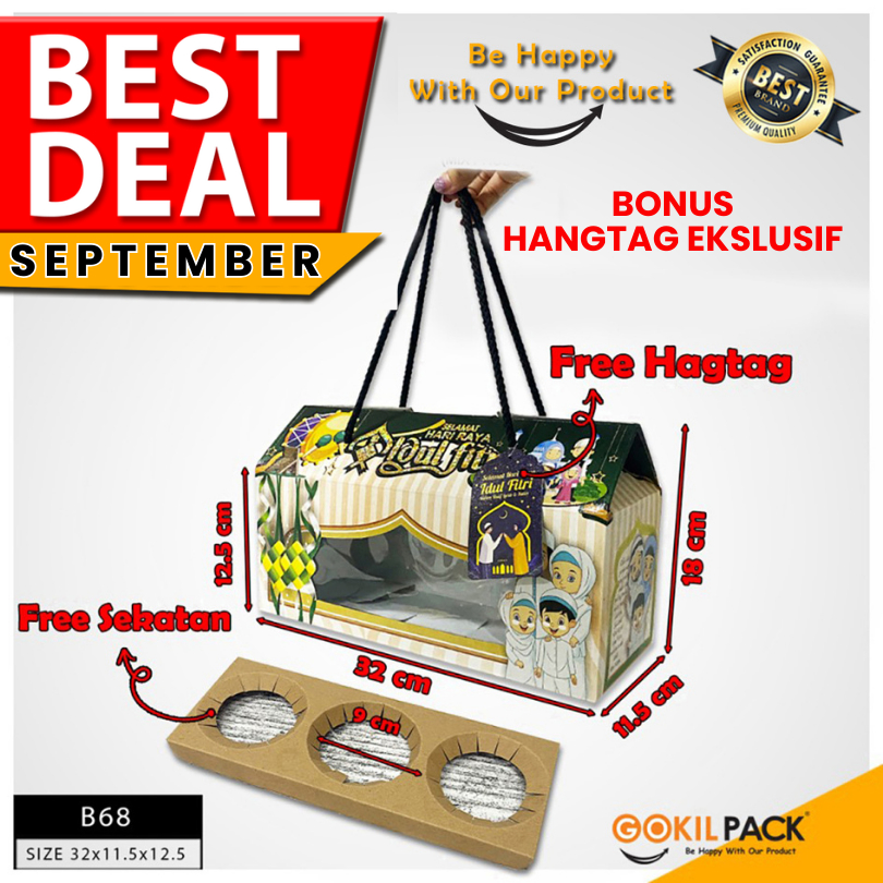 

Kotak Lebaran|Iidul Fitri|Kue|Gable|Toples|Kado|Dus|Box|Packaging|B68