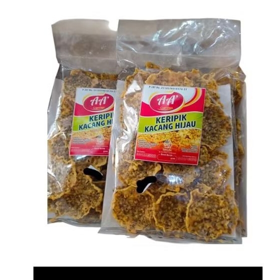 

Peyek AA Camilan karipik kacang hijau berat kurleb 200gr